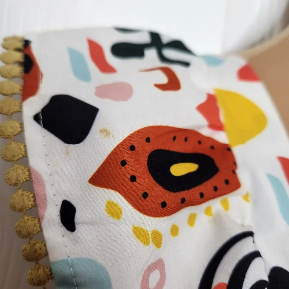 THML Multicolor Dress Flutter Sleeve with Abstract Design Size Small - Picture 5 of 11